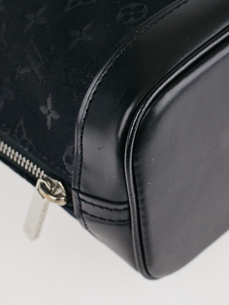 Louis Vuitton Black Monogram Satin Mini Alma Bag - Yoogi's Closet