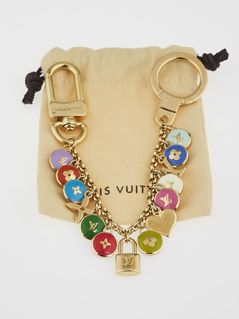 Louis Vuitton LV Multicolor Enamel Logo Pastilles Bag Charm