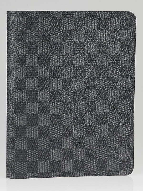 Louis Vuitton Desk Agenda Cover In Damier Graphite Canvas