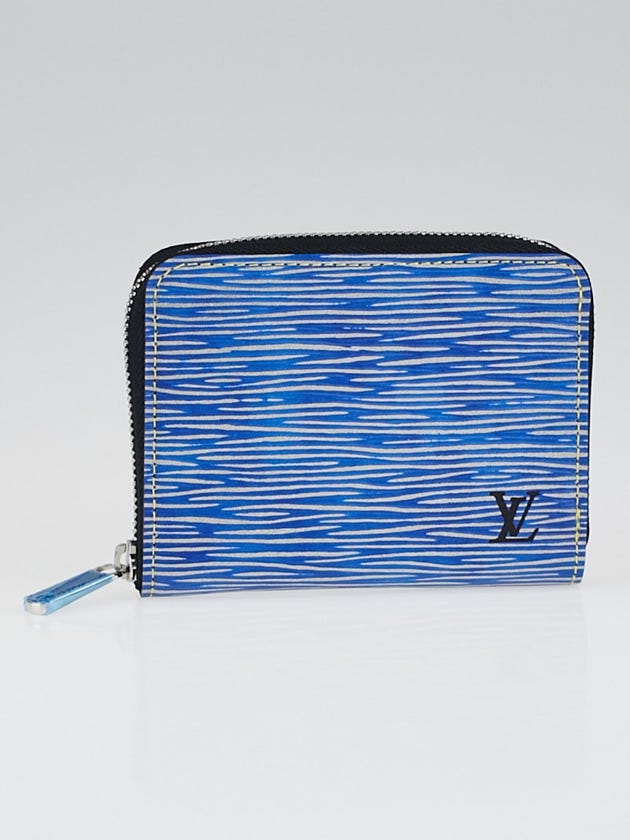 Louis Vuitton Denim Epi Leather Zippy Coin Purse