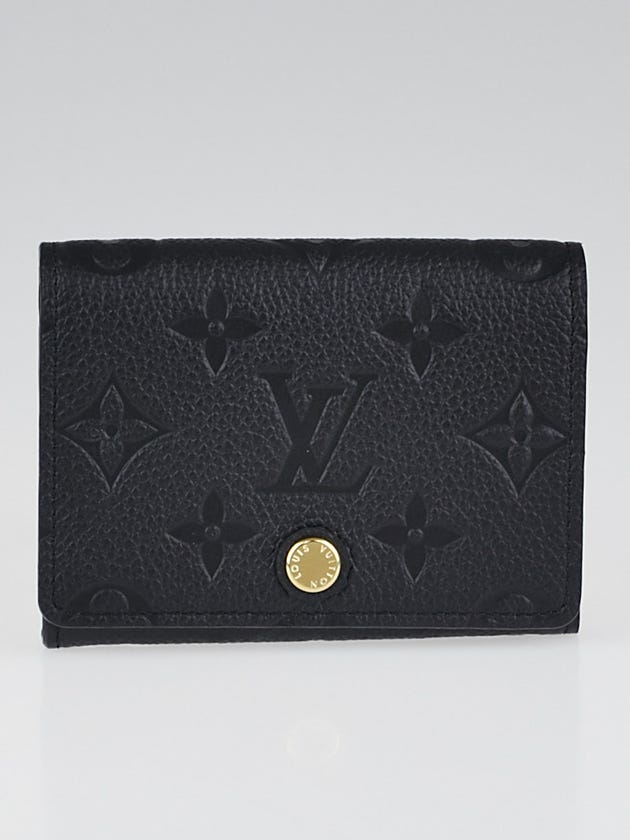 Louis Vuitton Black Monogram Empreinte Business Card Holder Wallet