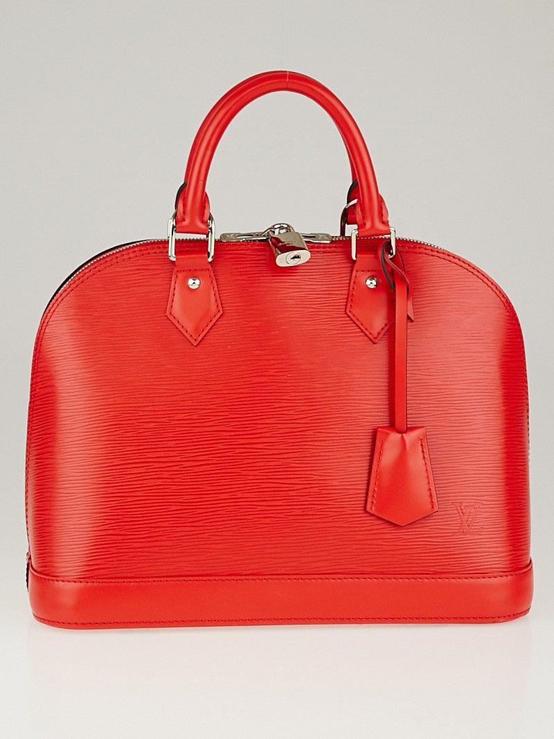 Louis Vuitton Coquelicot Epi Leather Alma BB Bag - Yoogi's Closet