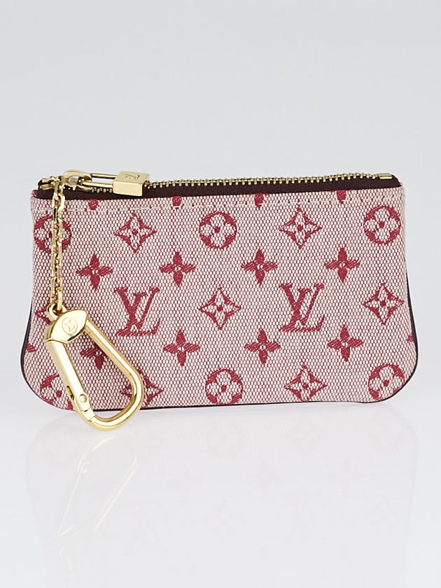 Louis Vuitton Cherry Monogram Mini Lin Canvas Pochette Cles Key and Change Holder