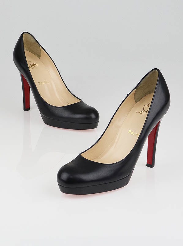 Christian Louboutin Black Leather Bruges 120 Pumps Size 7.5/38