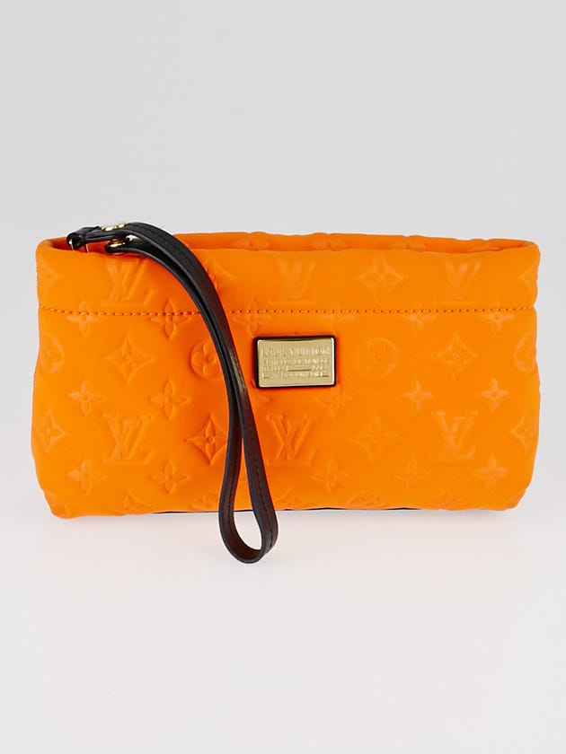 Louis Vuitton Limited Edition Orange Monogram Scuba Clutch Bag