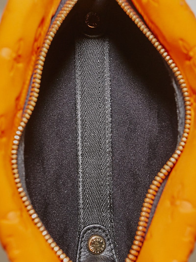Louis Vuitton Orange Monogram Scuba Clutch Bag Leather Cloth ref