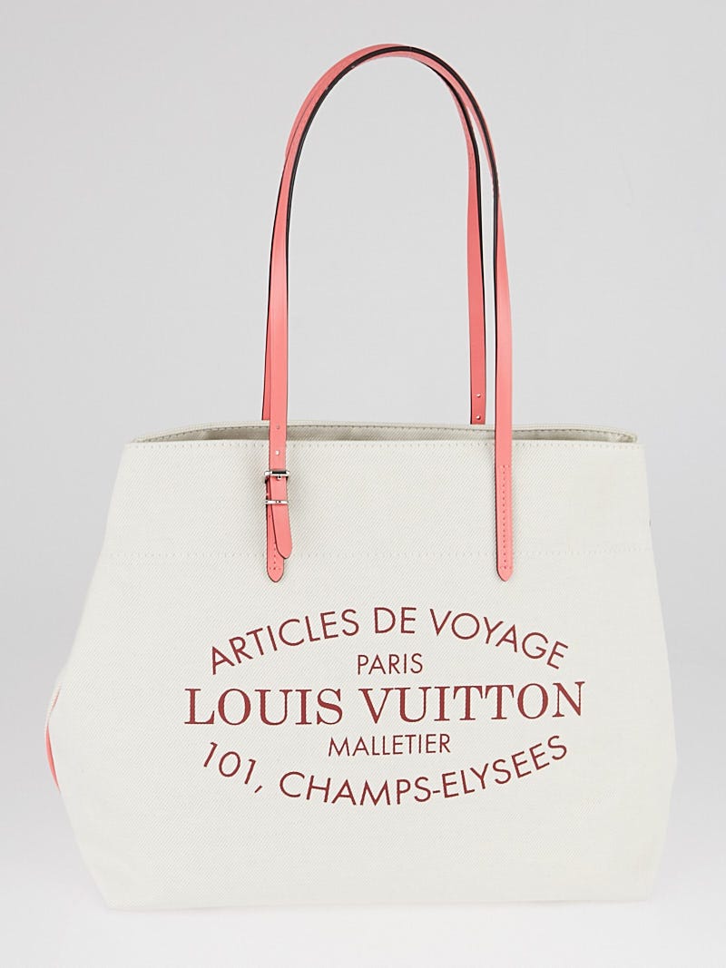 Louis Vuitton Corail Cotton Canvas Articles de Voyage Cabas MM Bag