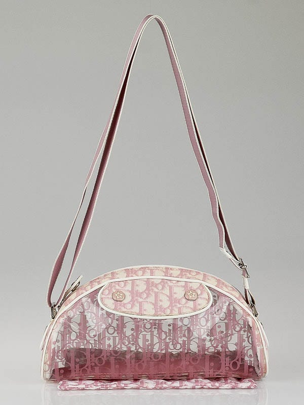 Christian Dior Pink Coated Canvas and Vinyl Diorissmo Messenger Bag