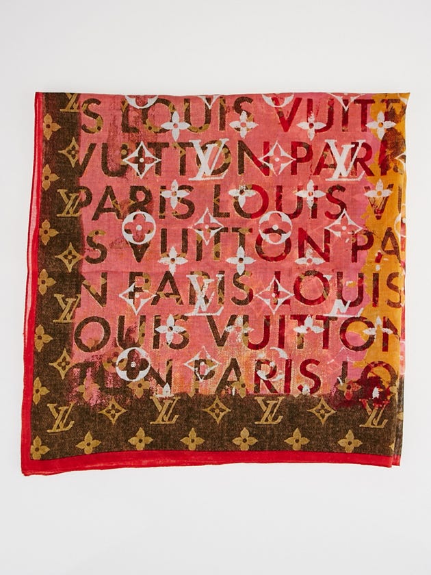 Louis Vuitton Richard Prince Pulp Cotton Bandana Square Scarf