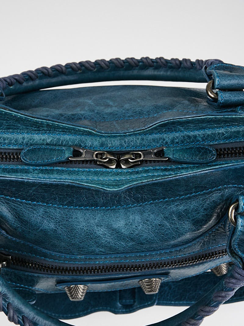 Balenciaga Limited Edition Neiman Marcus Blue Lambskin Leather