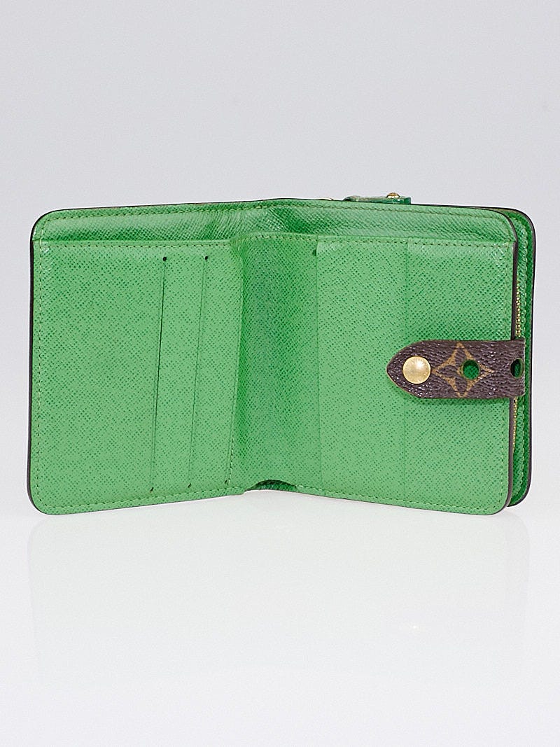 Louis Vuitton Limited Edition Green Monogram Perforated Compact 