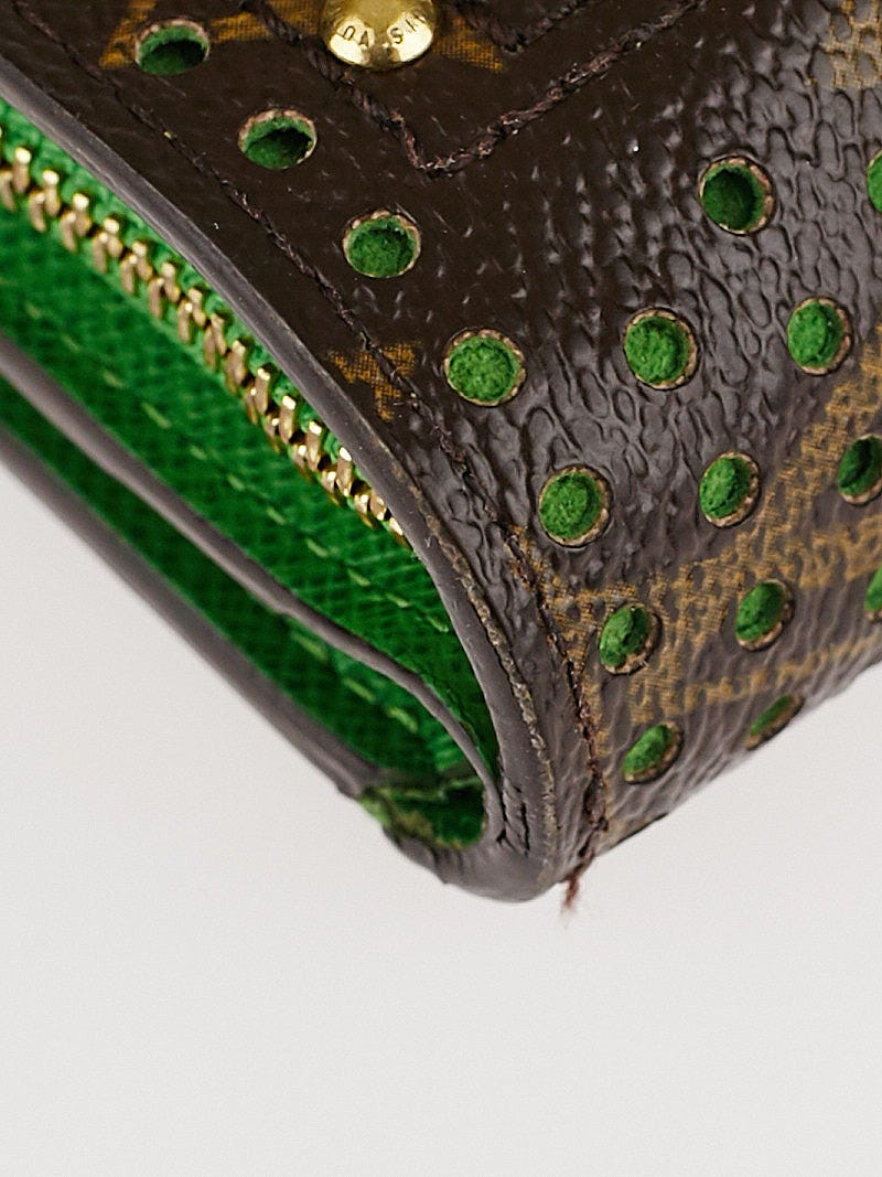 Louis Vuitton Limited Edition Monogram Perforated Green Zipped