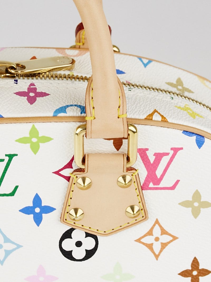 Louis Vuitton White Monogram Multicolore Trouville Bag - Yoogi's Closet