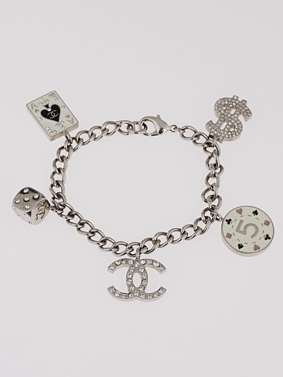 Chanel Silvertone Las Vegas Charm Bracelet - Yoogi's Closet