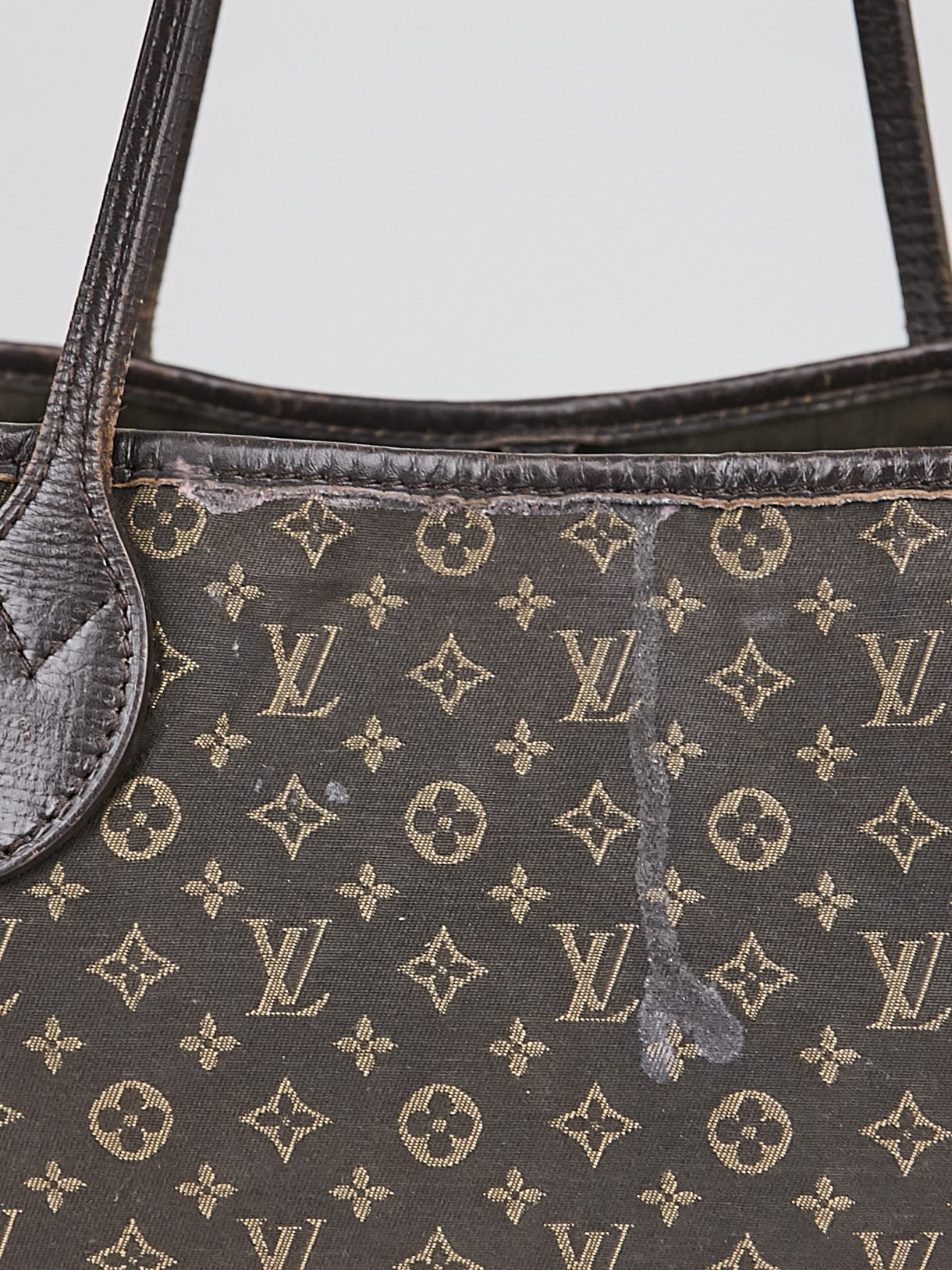 Louis Vuitton Monogram Fusain Neverfull Linen Tote Bag