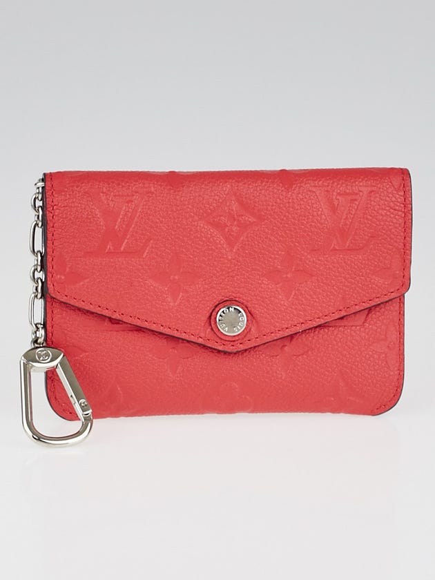 Louis Vuitton Poppy Monogram Empreinte Leather Pochette Cles Key and Change Holder