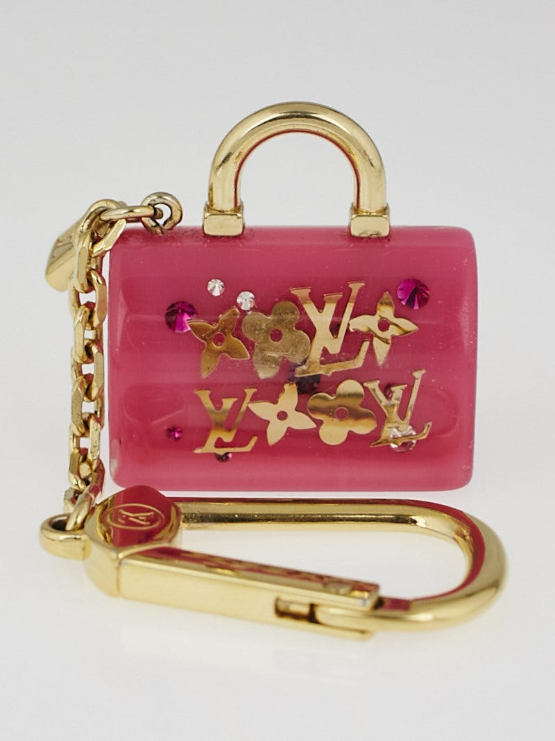 Louis Vuitton Pink Speedy Bag Charm Key Chain