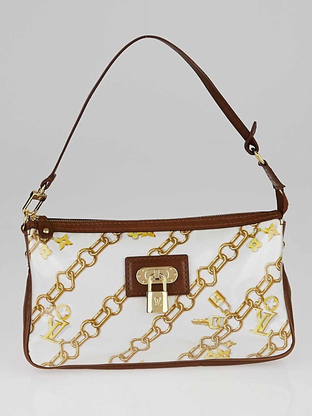 Louis Vuitton Limited Edition Brown Monogram Charms Pochette Bag