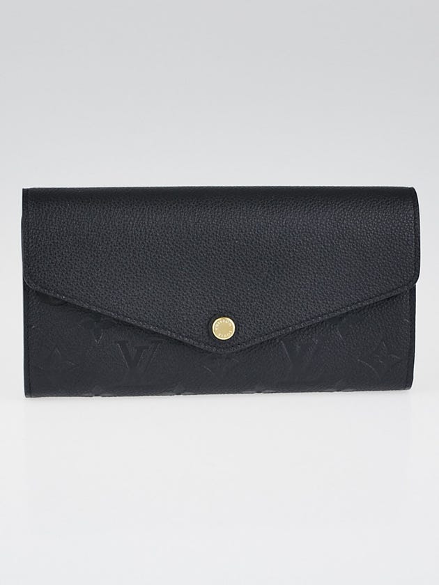 Louis Vuitton Black Monogram Empreinte Leather Sarah Wallet