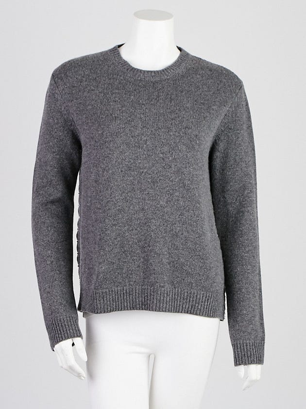 Valentino Grey Cashmere Rockstud Sweater Size M