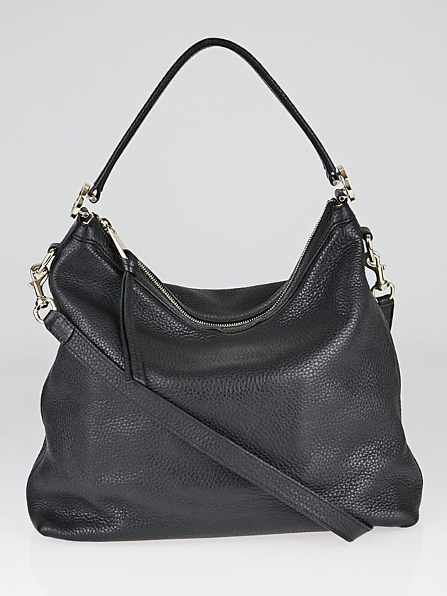 Gucci Black Leather Miss GG Original Hobo Bag