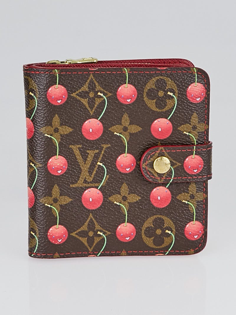 Louis Vuitton x Takashi Murakami 2005 Pre-owned Monogram Cherry Zipped Wallet - Brown
