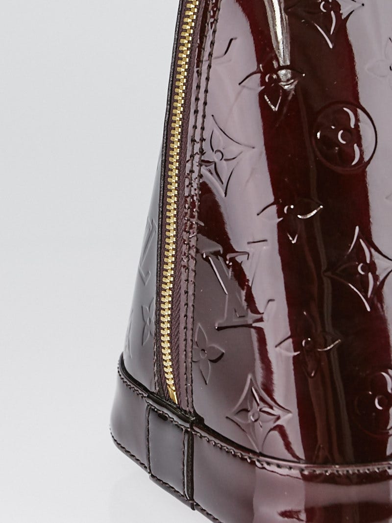 Alma Amarante Monogram Vernis Alma PM Bag Monogram embossed varnish calf  leather