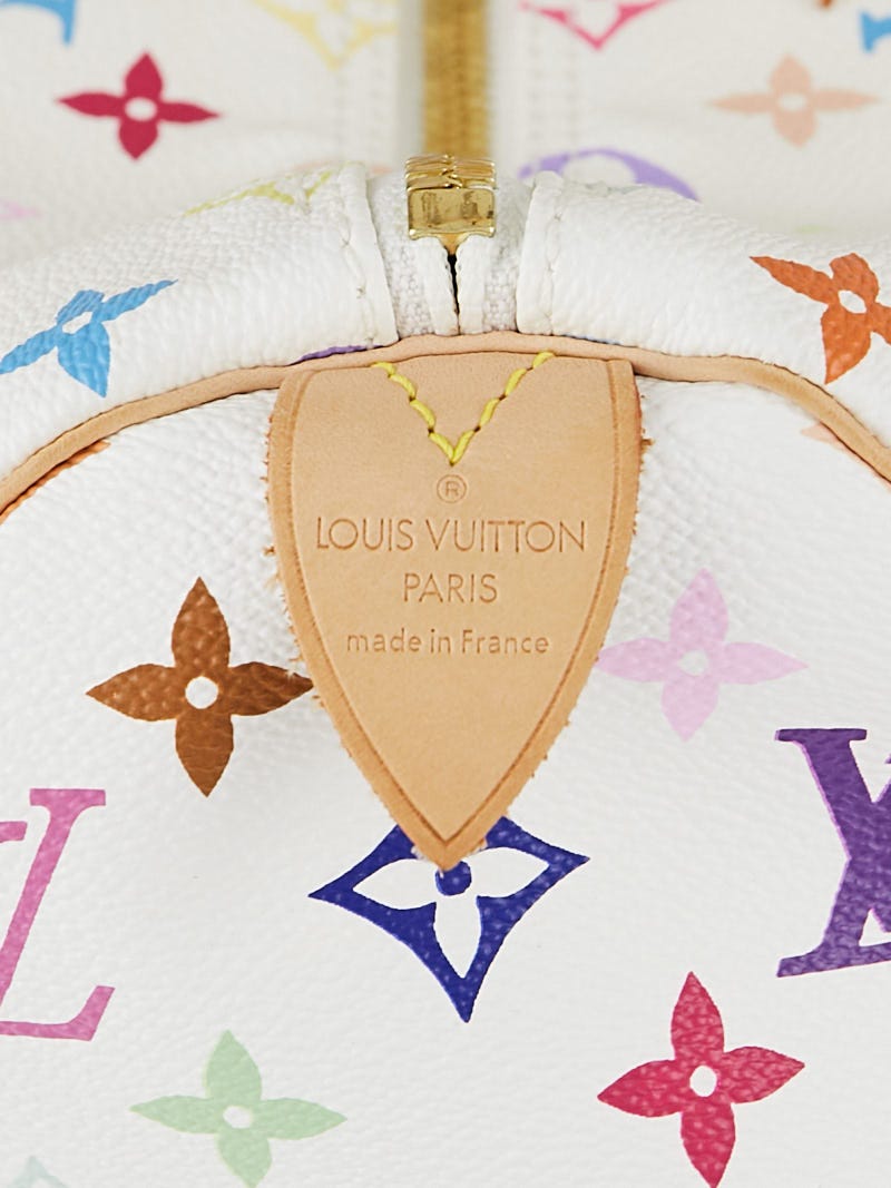 Louis Vuitton White Monogram Multicolore Keepall 45 Bag - Yoogi's Closet