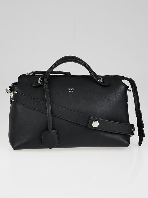 Fendi Black Calfskin Leather and Crocodile Small By The Way Bag - 8BL124