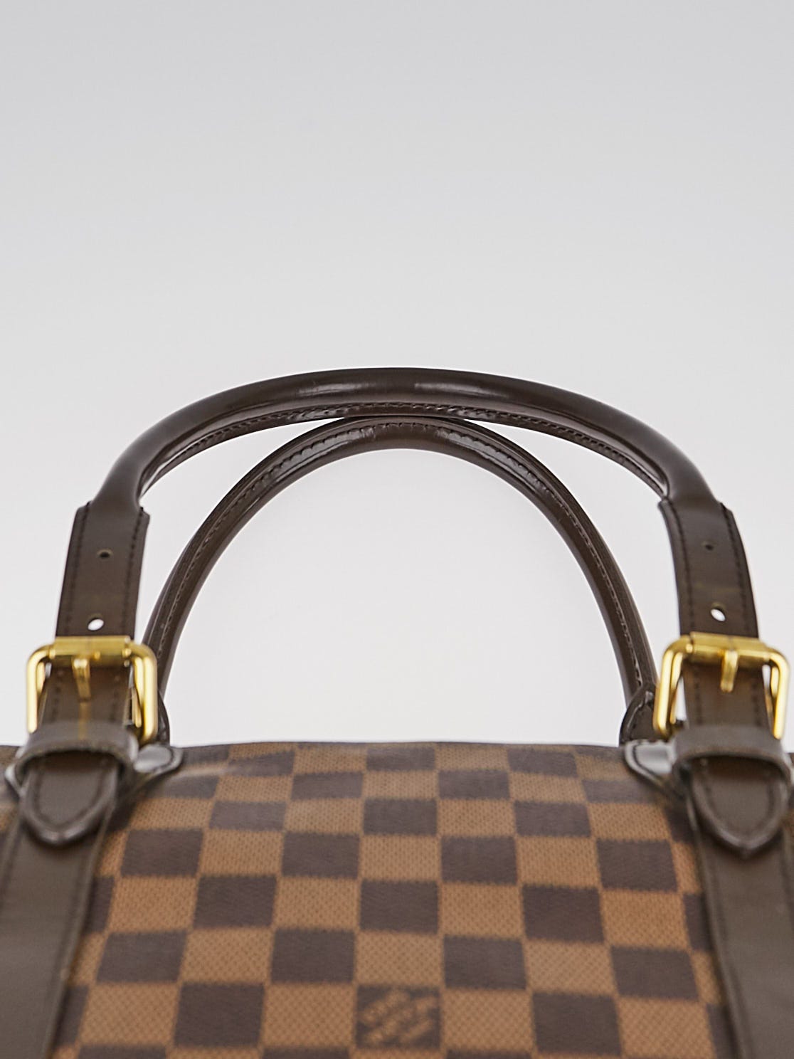Louis Vuitton Berkeley Damier Ébène Canvas Brown Leather ref.478672 - Joli  Closet