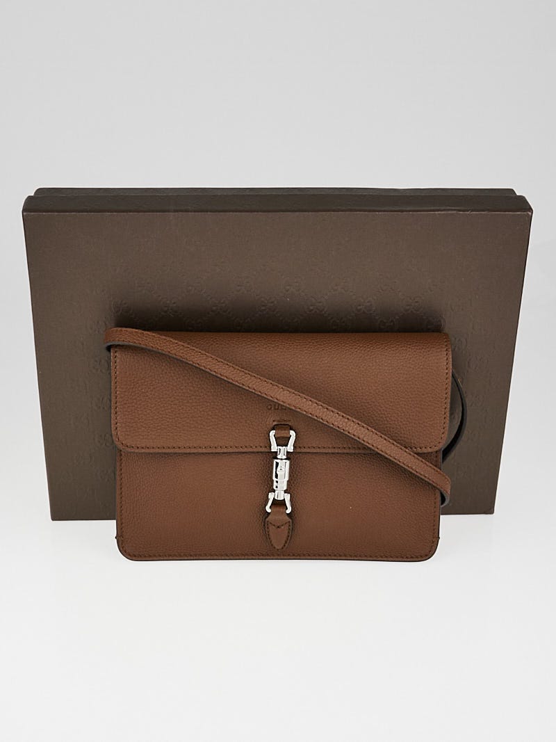 Gucci Brown Pebbled Leather Soft Jackie Convertible Mini Crossbody Bag -  Yoogi's Closet