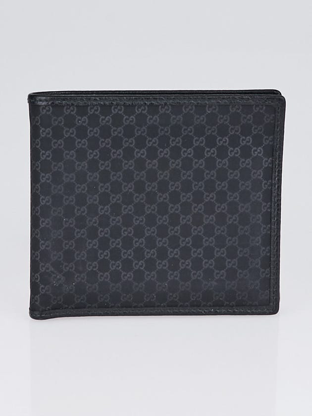 Gucci Black Microguccissima Nylon Bifold Wallet