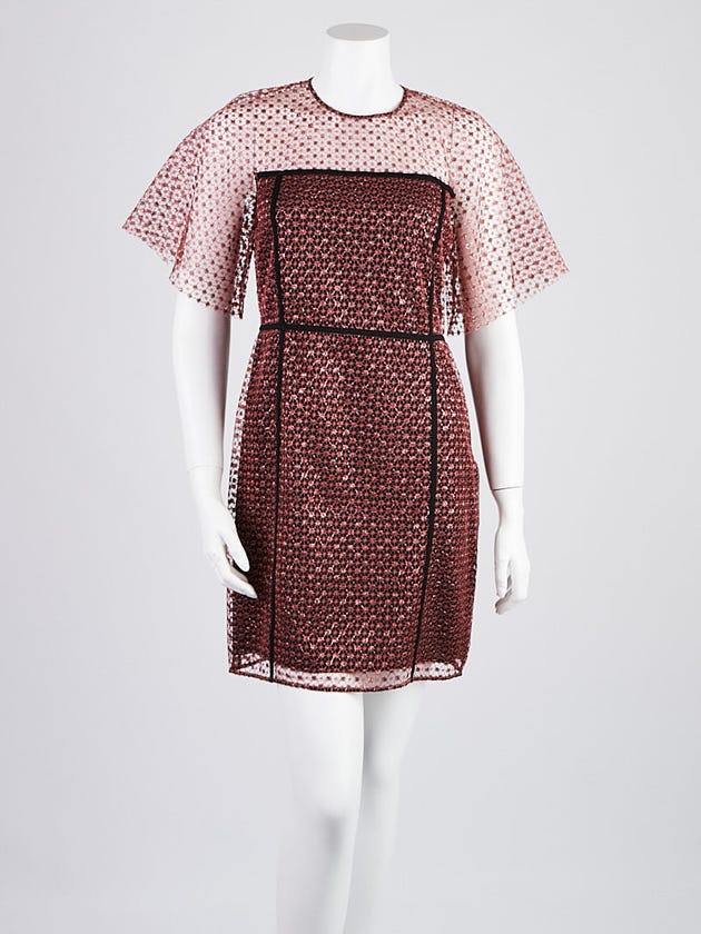 Burberry London Garnet Mesh Polyamide Blend Eleanor Abyel Dress Size 4/38