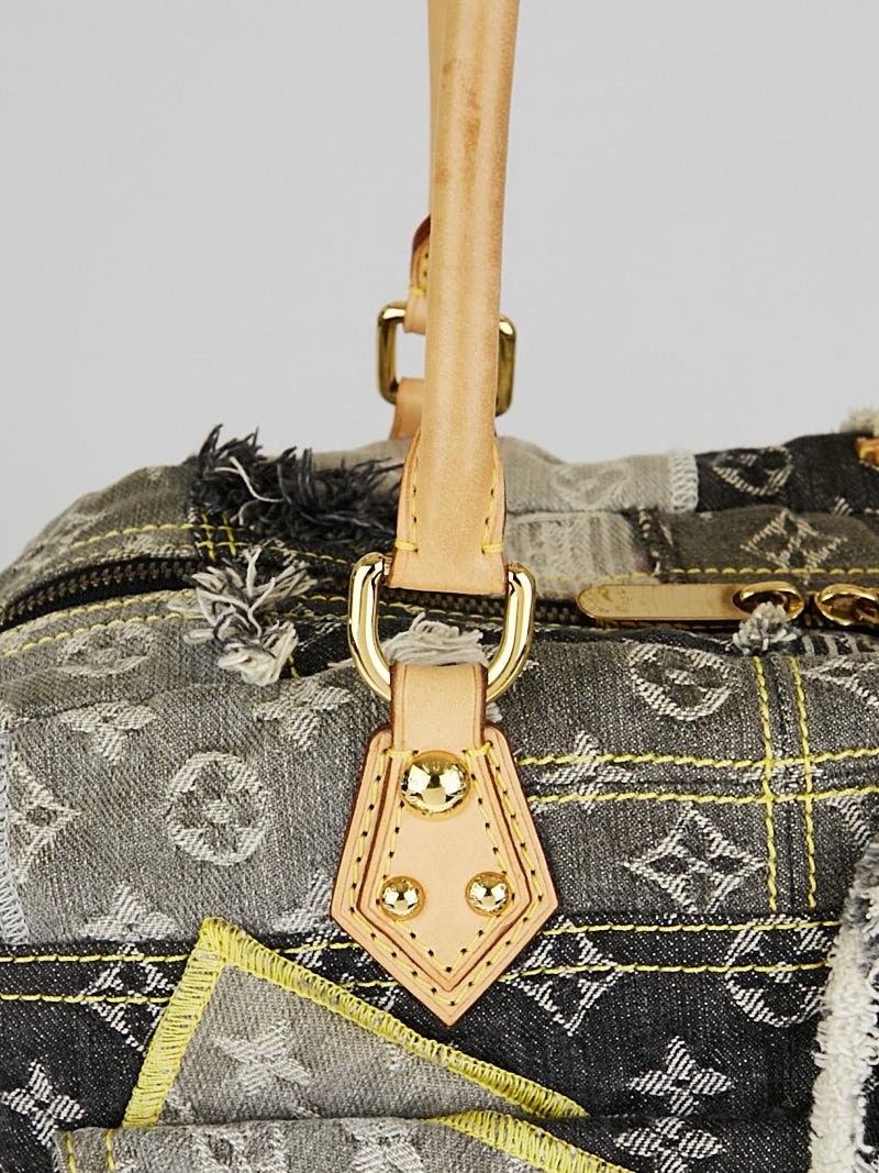 Louis Vuitton Limited Edition Grey Denim Monogram Denim Patchwork Speedy  Bag - Yoogi's Closet