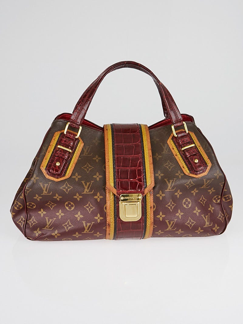 Louis Vuitton Limited Edition Bordeaux Monogram Mirage Griet Exotic Bag 
