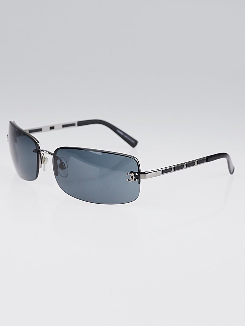 Chanel Silvertone Metal Tinted Sunglasses 4113 - Yoogi's Closet