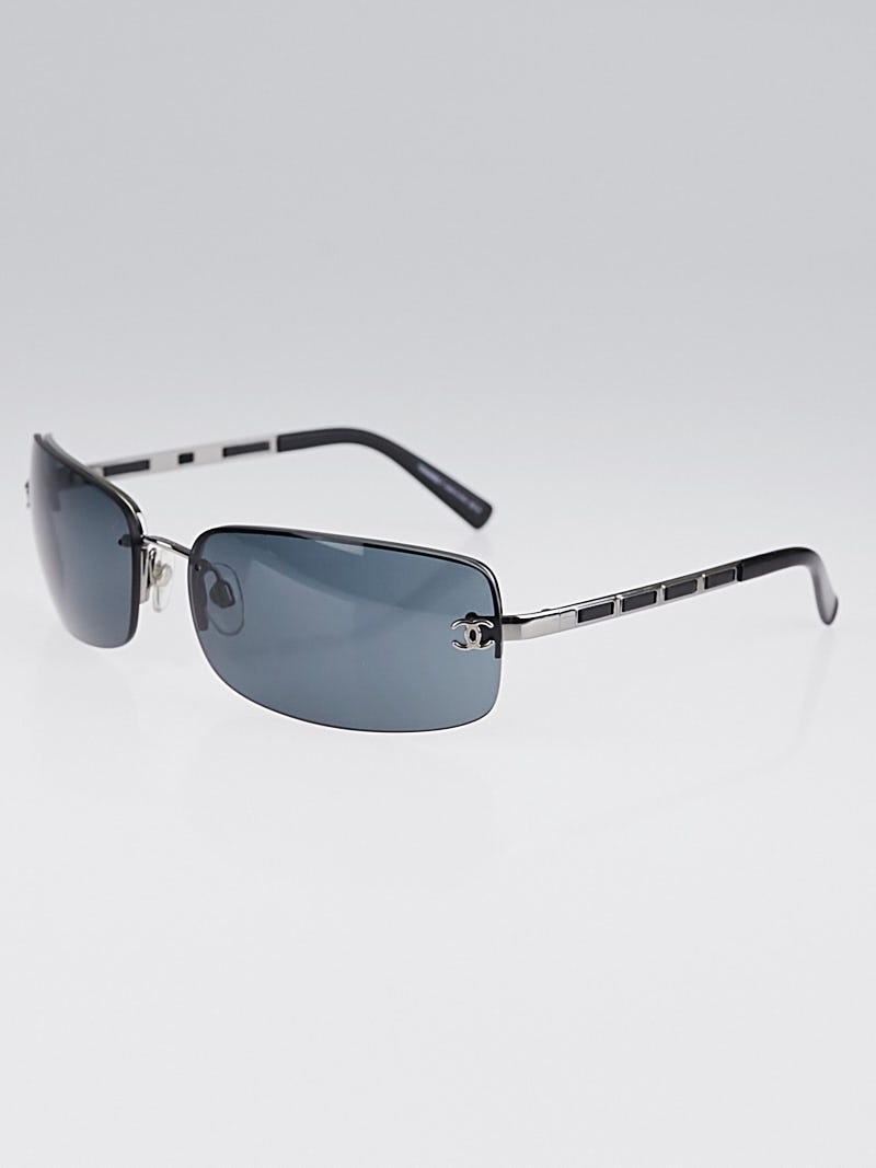 Chanel Silvertone Metal Tinted Sunglasses 4113 | Yoogi's Closet