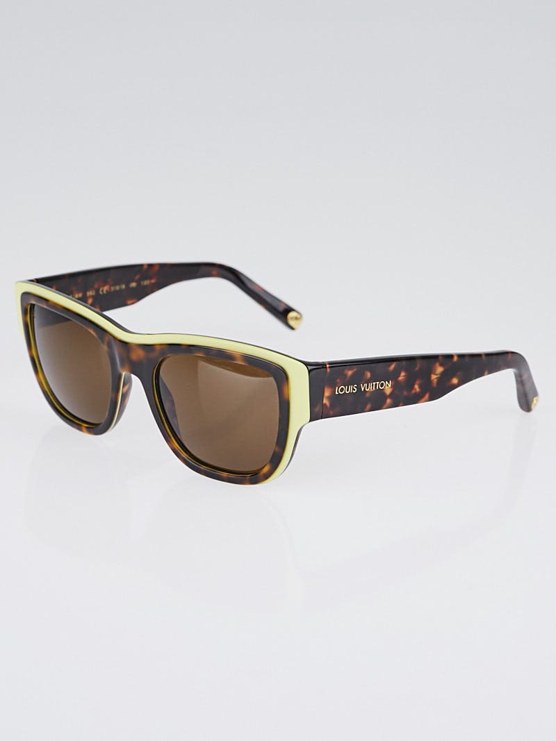Louis Vuitton Black/White Tortoise Shell Acetate Frame Black Oliver  Sunglasses - Z2305W - Yoogi's Closet