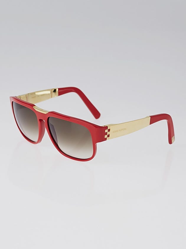 Louis Vuitton Red Acetate Frame Gradient Tint Sunglasses Z0432W