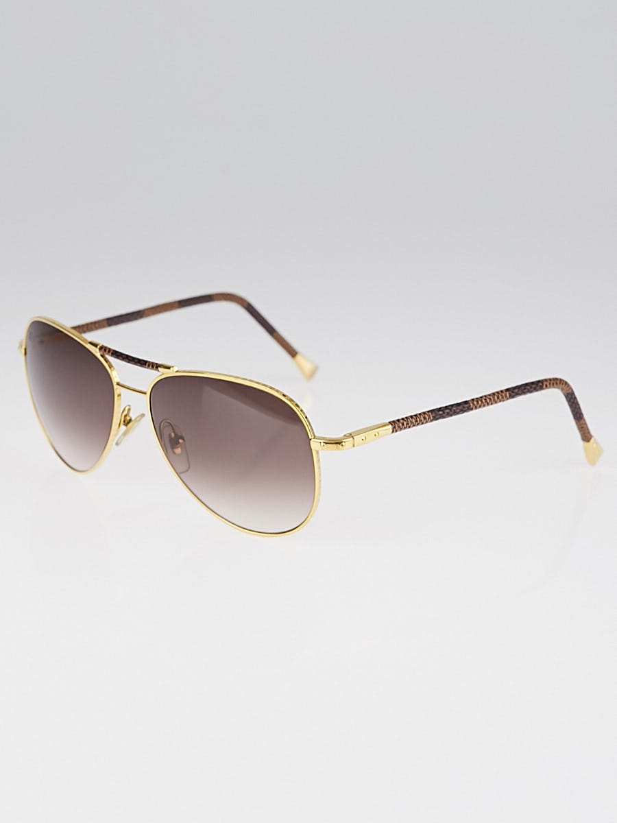 Louis Vuitton Damier Attitude Aviator Sunglasses - Brown Sunglasses,  Accessories - LOU693678