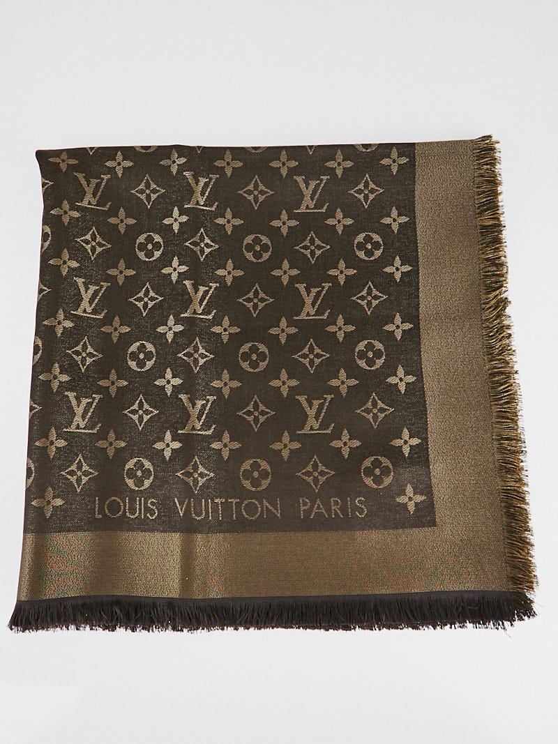 Louis Vuitton Brown Monogram Shine Shawl - Yoogi's Closet