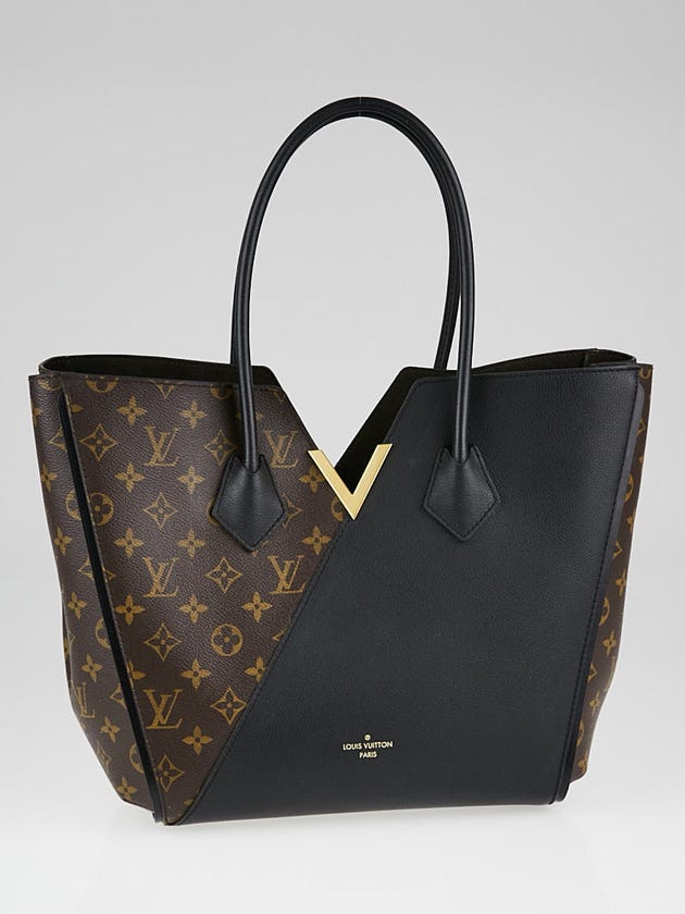 Louis Vuitton Monogram Canvas and Black Leather Kimono Tote Bag