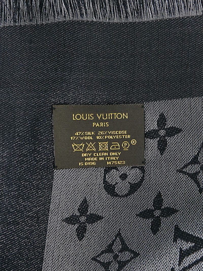 Louis Vuitton Silk Wool Monogram Shine Shawl