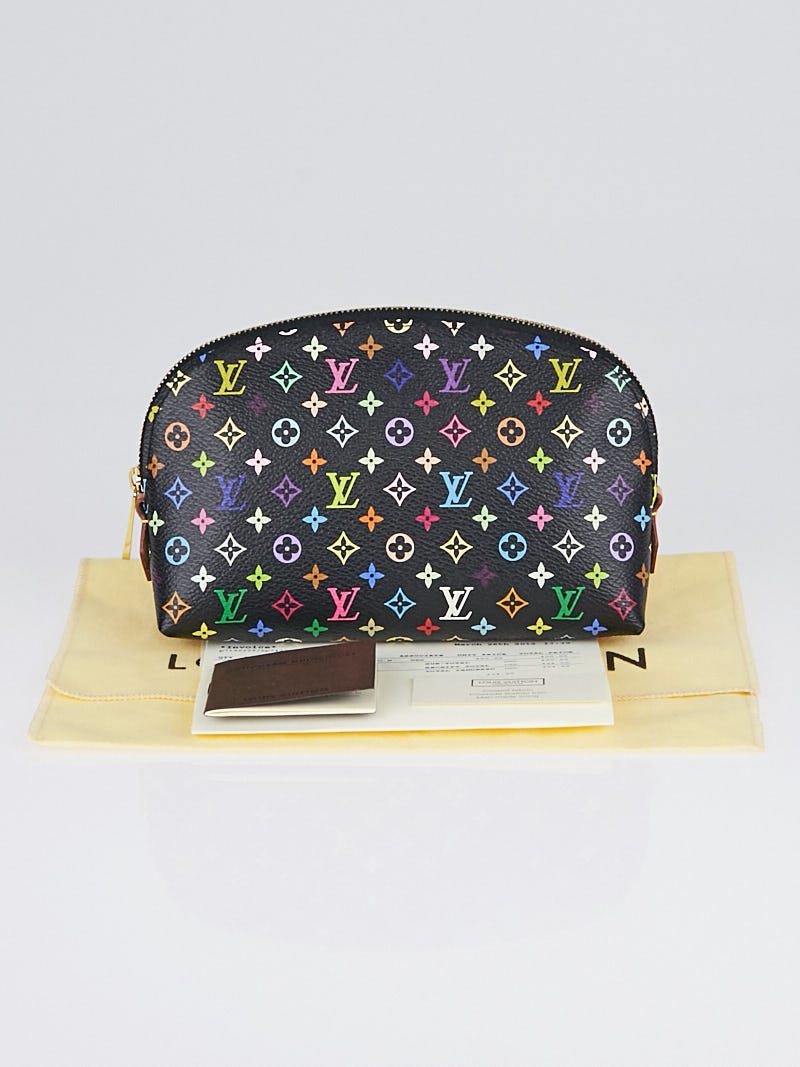 Louis Vuitton Black Monogram Multicolor Grenade Cosmetic Case