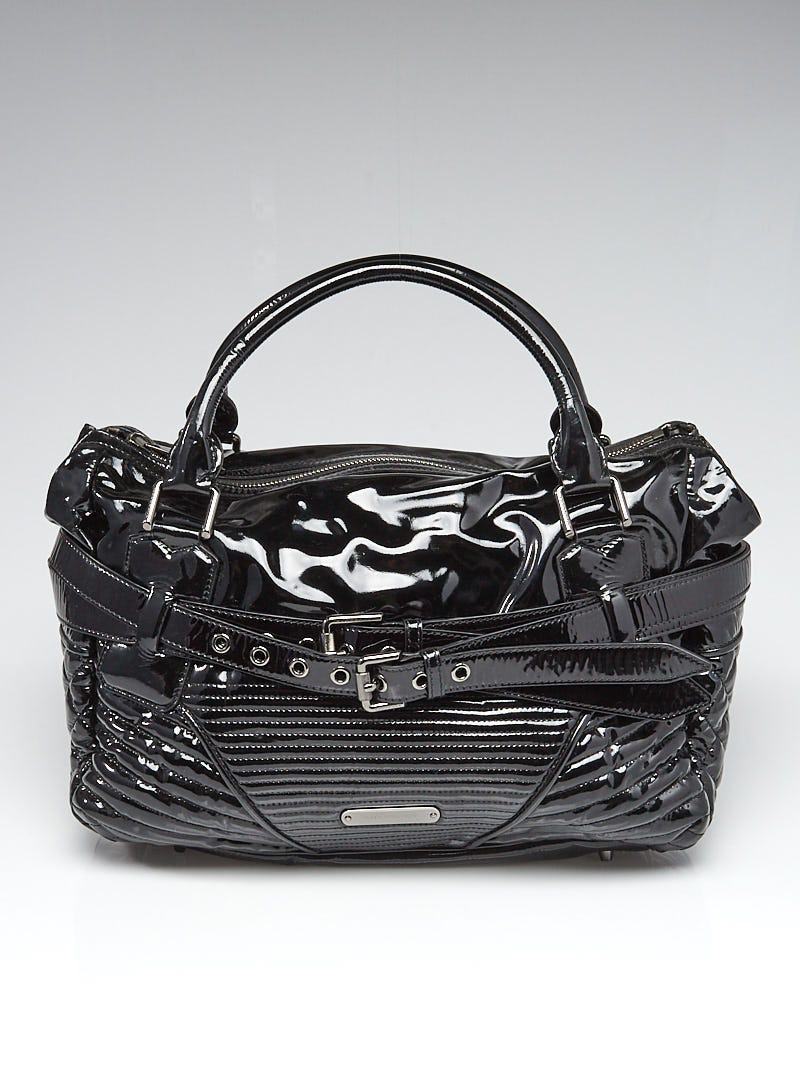 BURBERRY patent leather handbag
