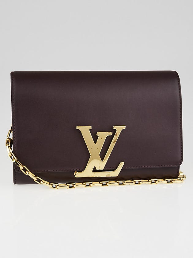 Louis Vuitton Quetsche Box Calfskin Leather Chain Louise GM Clutch Bag
