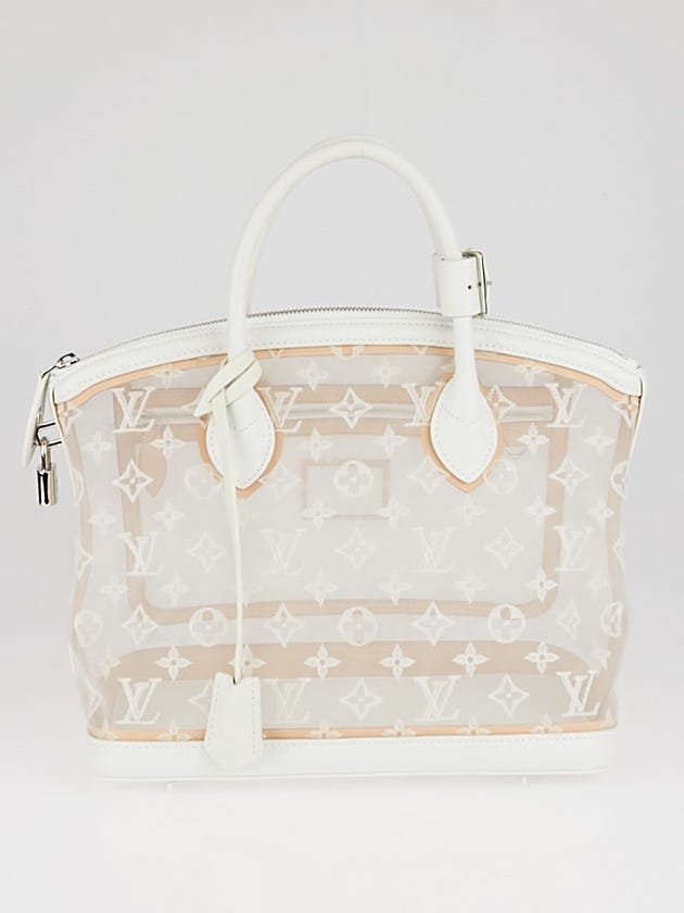 Louis Vuitton Limited Edition White Monogram Transparence Lockit Bag