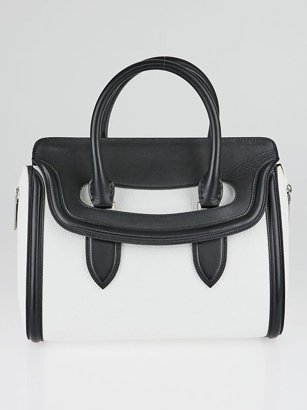 Alexander McQueen White/Black Small Heroine Bag
