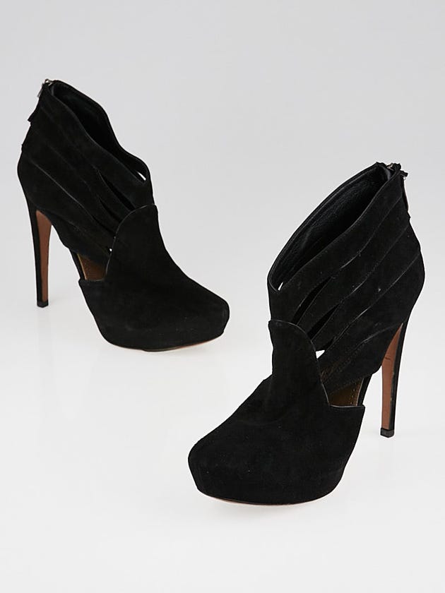 Alaïa Black Suede Cutout Heels Size 9/39.5