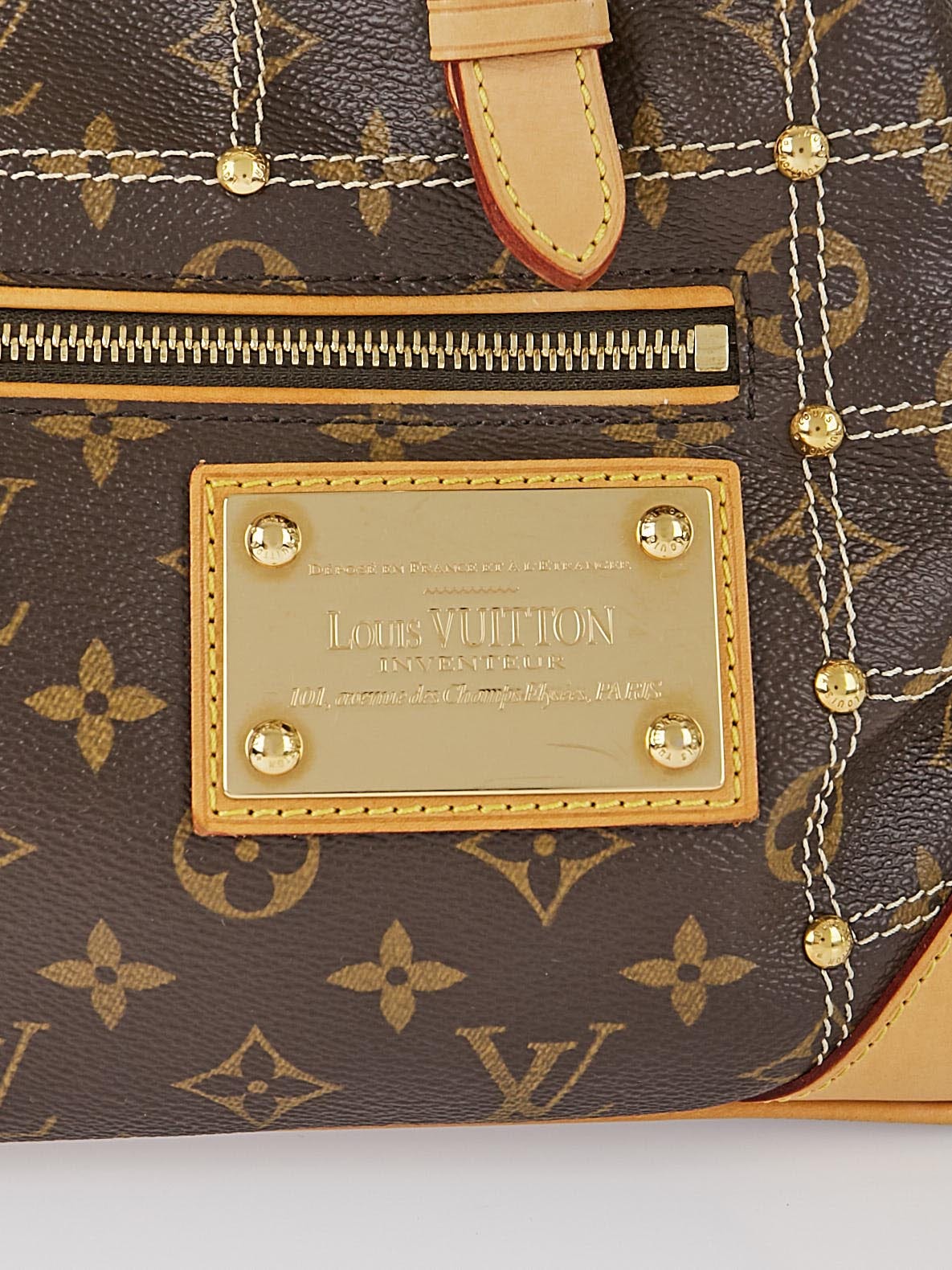 Louis Vuitton Limited Edition Monogram Canvas Riveting Bag